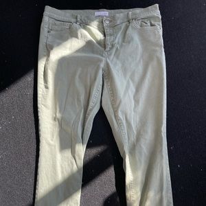 Light green cropped jeans